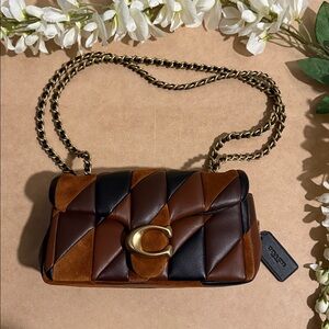 Coach Tabby 20 Shoulder Bag Patchwork Quilting Maple Shadow Brown